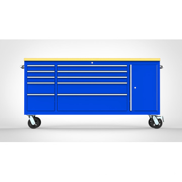 Safewell 72Inch 10 Drawer Blue Pre-Coated Tool Cabinet